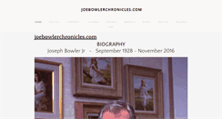 Desktop Screenshot of joebowlerchronicles.com