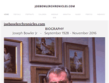 Tablet Screenshot of joebowlerchronicles.com
